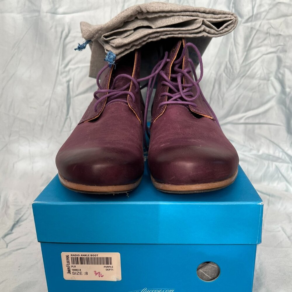 BNIB John Fluevog Radio Ankle Boot Purple Men's 8/Women’s 10